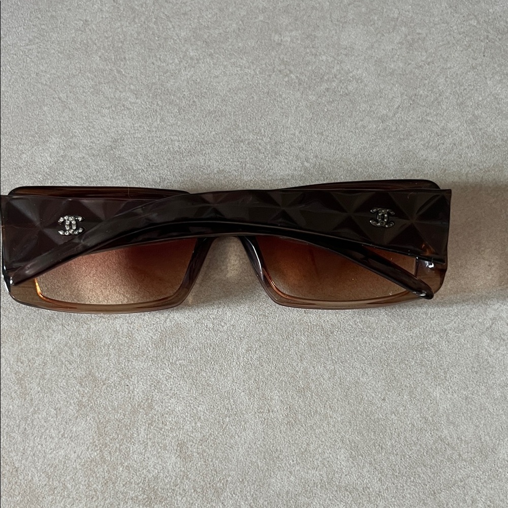 Vintage CHANEL Dark Brown Geometric Prescription Sunglasses. 😎